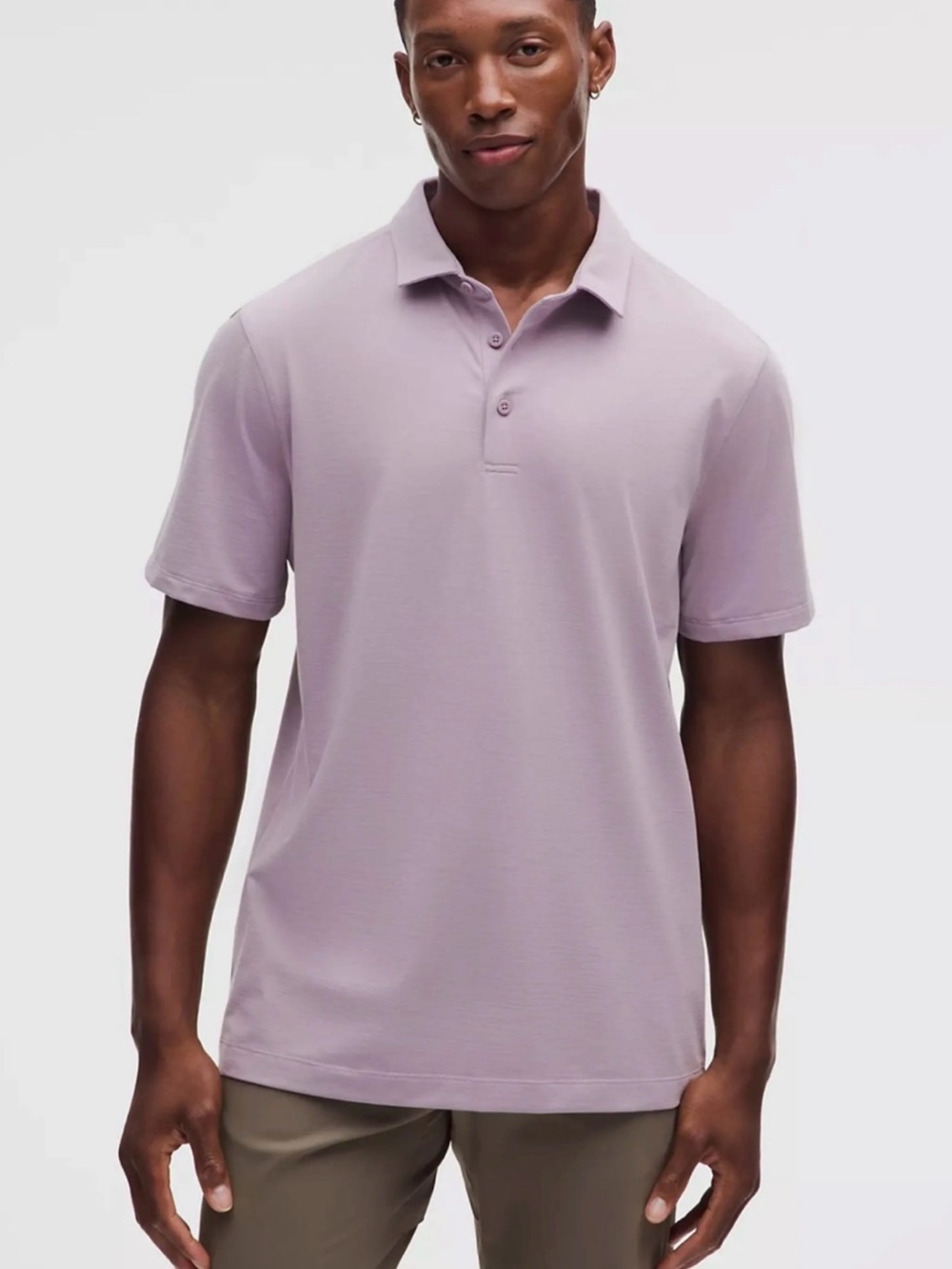 lululemon athletica Men's Short-Sleeve Polo in Light Lavender